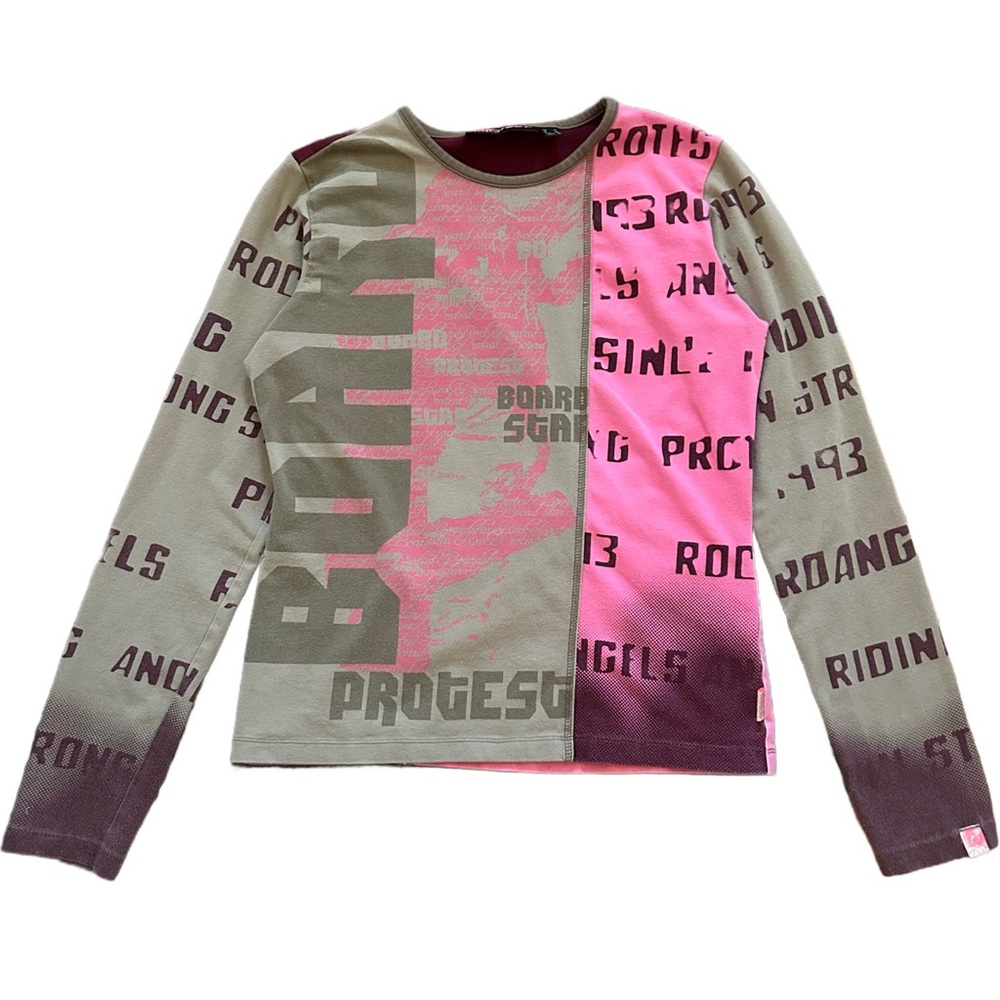 Y2K Protest Girl Graphic Long Sleeve Tee